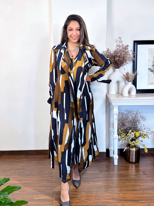 Anaya Trench - Slip dress set