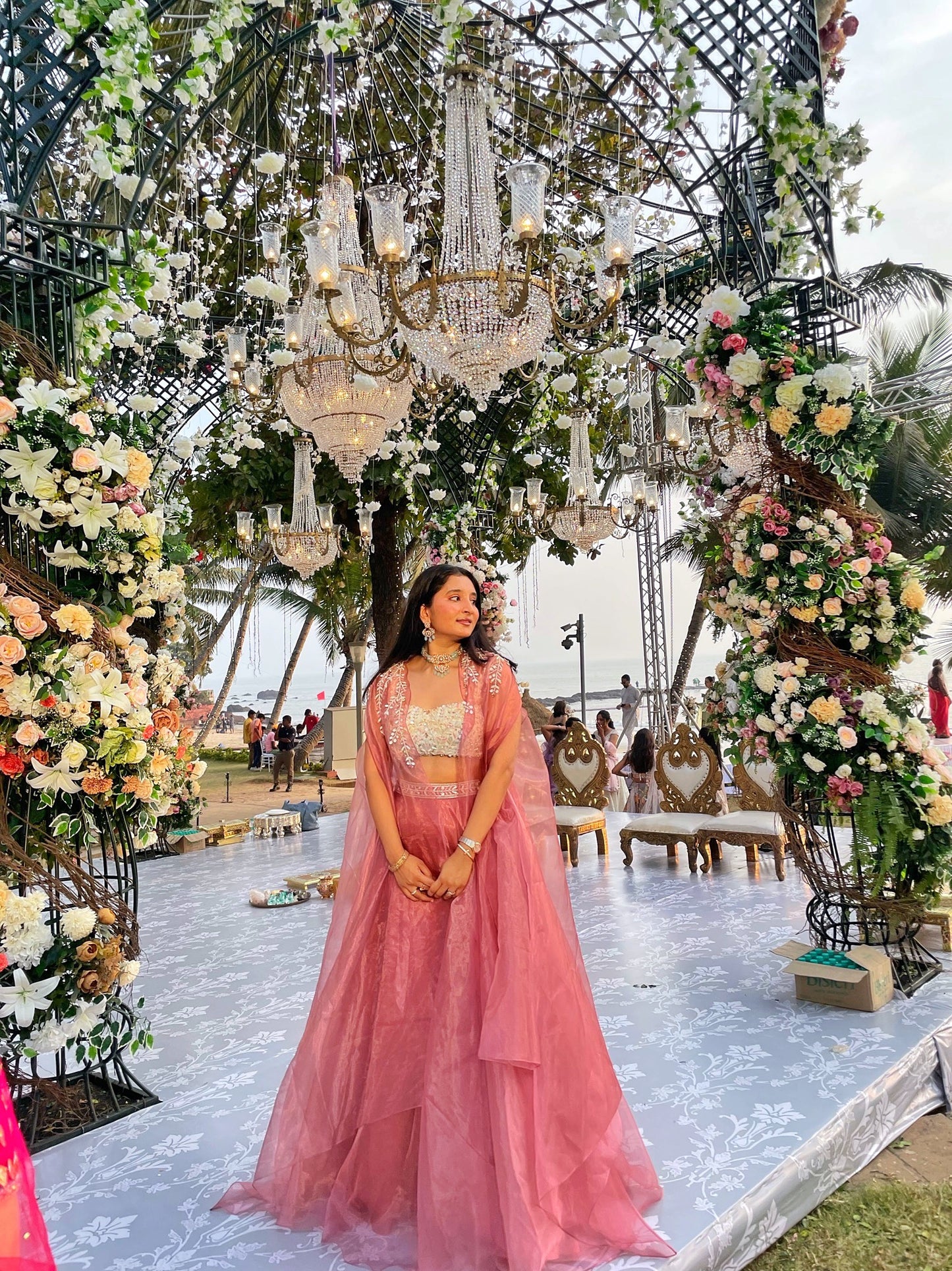 Lehenga with cape