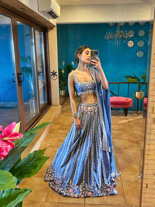 Zahraa Qureshi in our Rue lehenga