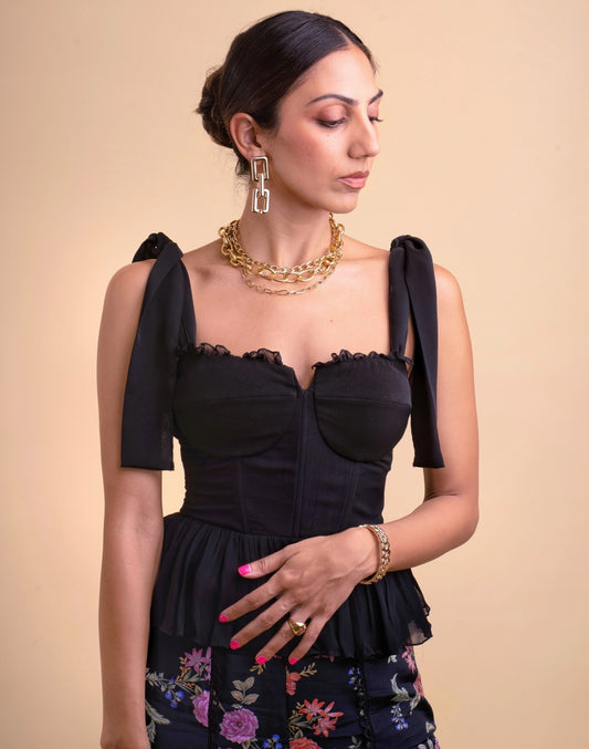 Diana Peplum corset pant set