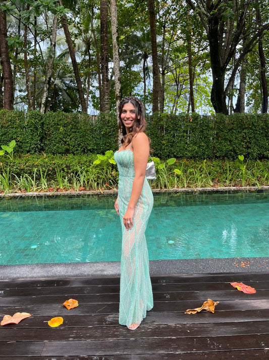 Pista Green gown
