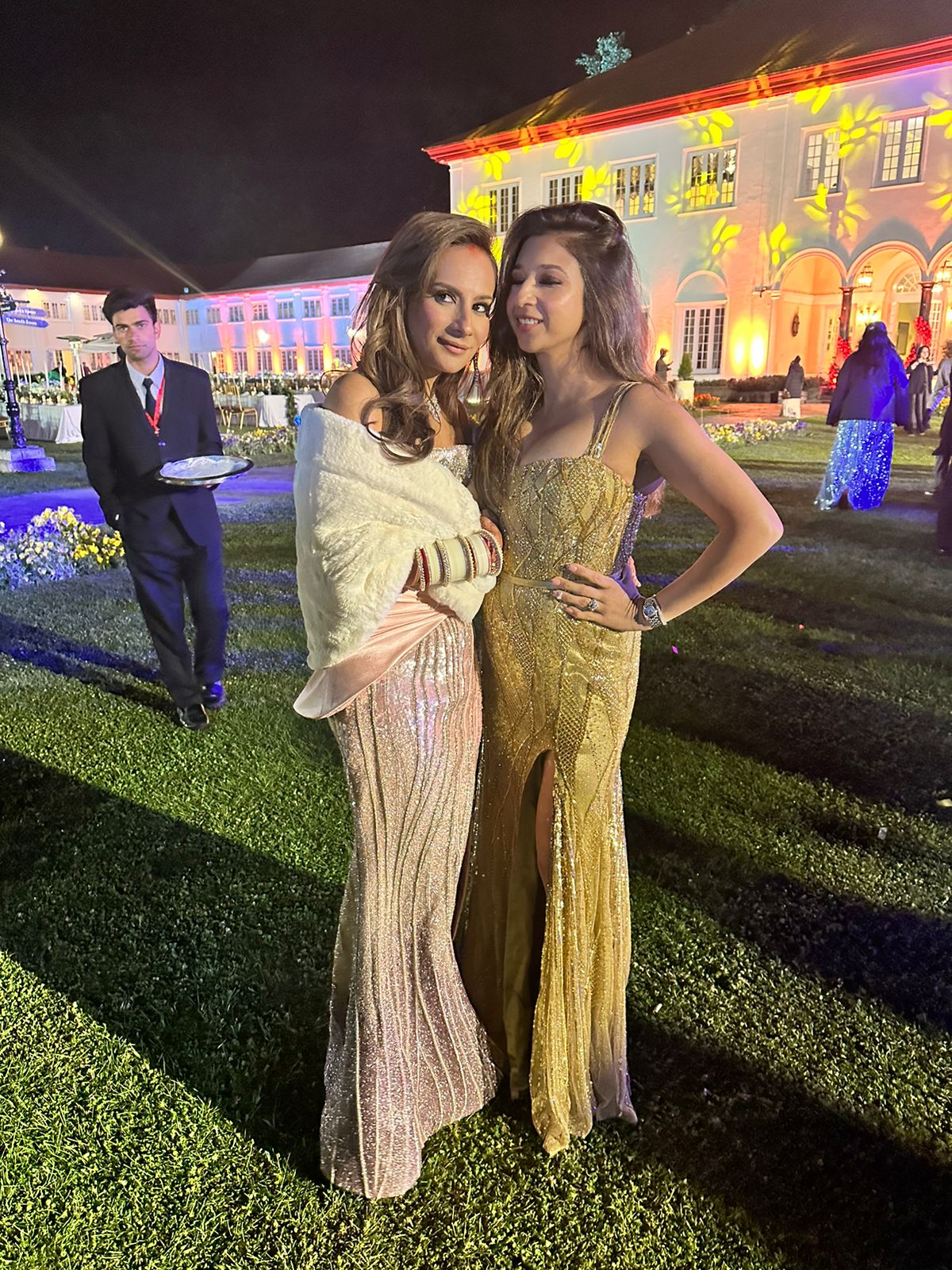 Crystal signature gold gown