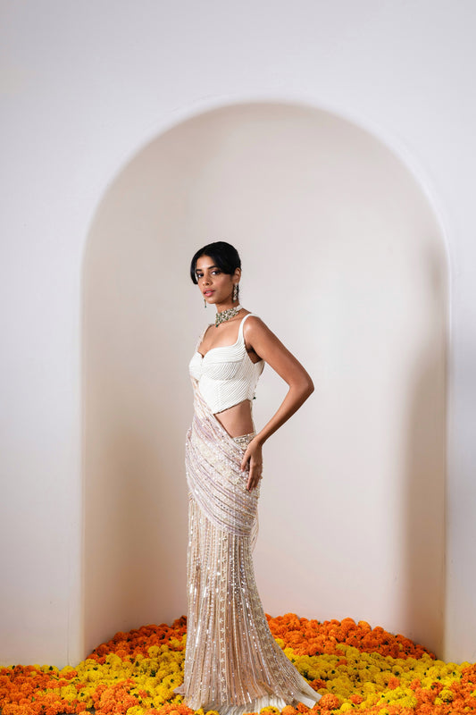 Harper drape saree