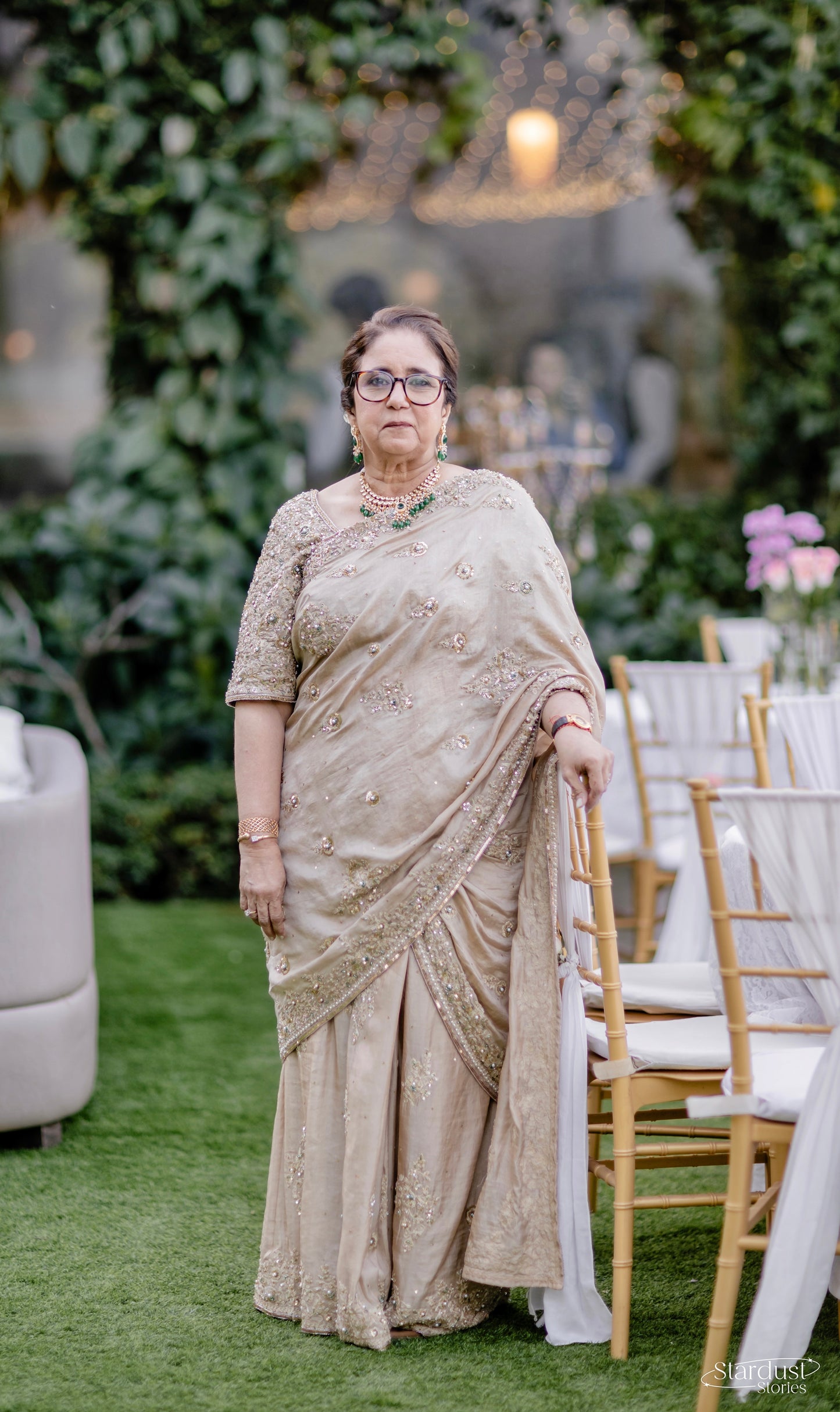 Gold Zari saree