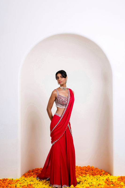 Heer drape saree