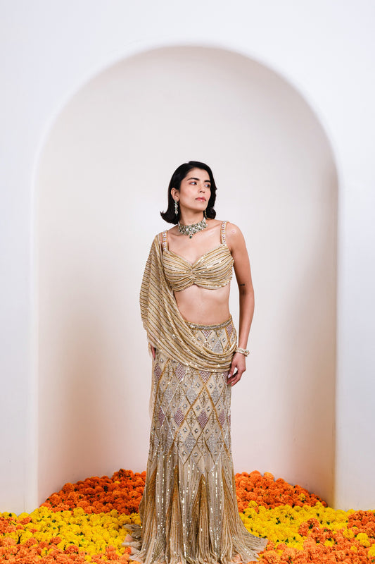 Jamila drape saree