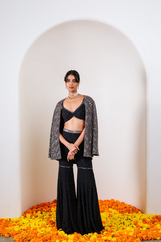 Celine Sharara top with jacket