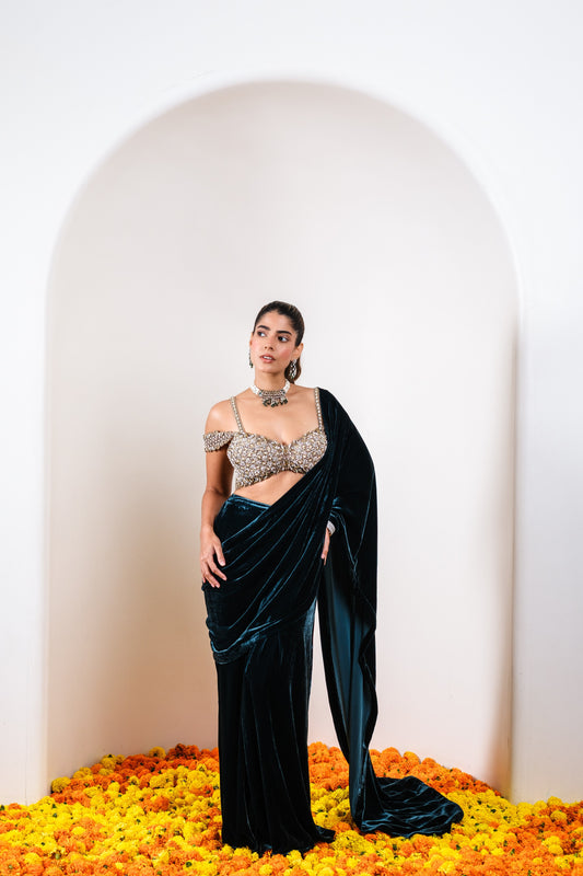 Hiba drape saree
