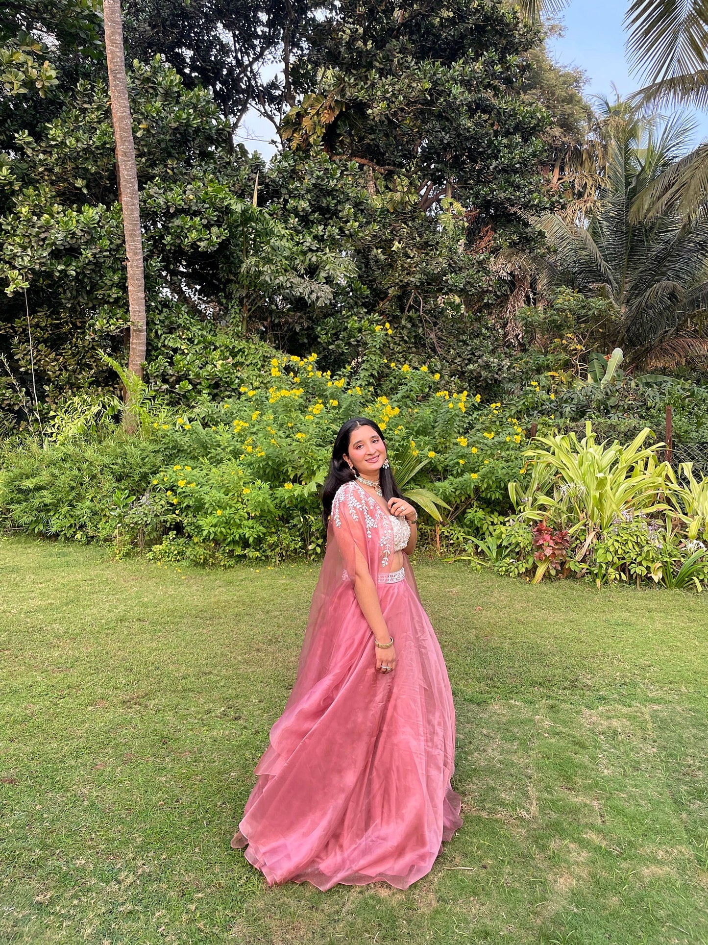 Lehenga with cape