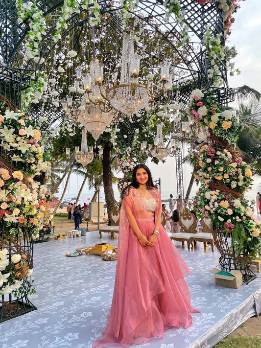 Lehenga with cape